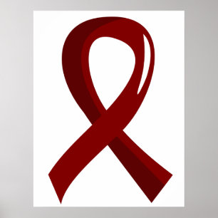 Amyloidose Burgundy Ribbon 3 Poster
