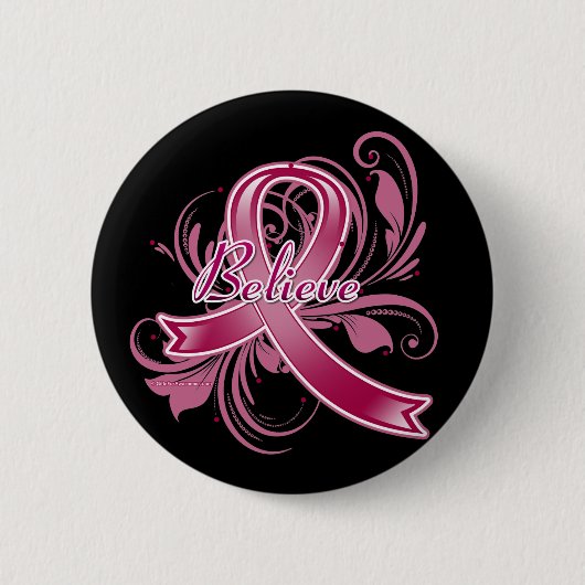 Amyloidose Glaube Blüh Ribbon Button (Vorderseite)