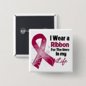 Amyloidose Ribbon Hero in My Life Button (Vorne & Hinten)