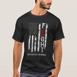 Amyloidose Warrior US-Flagge T-Shirt