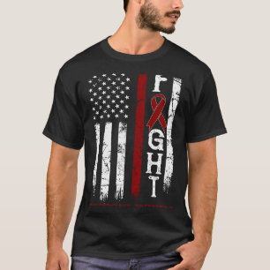 Amyloidose Warrior US-Flagge T-Shirt