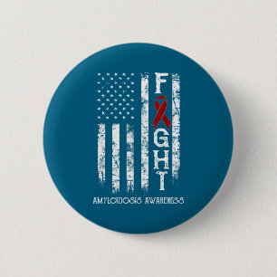 Amyloidosekrieger US-Flagge Graphic Art Button