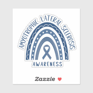 Amyotrophie Laterale Sklerose ALS Regenbogenaufkle Aufkleber