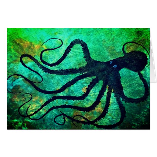 Amy's Octopus - 7" x 5" Art Card (Vorderseite (Horizontal))