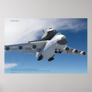 An-225 Mrija-Flugzeug mit Buran-Shuttle Poster