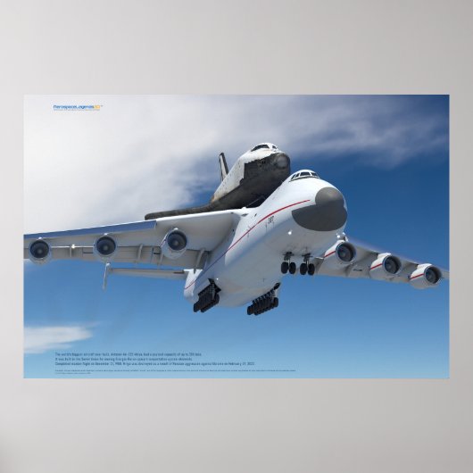 An-225 Mrija-Flugzeug mit Buran-Shuttle Poster (Vorne)