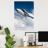 An-225 Mrija und Buran-Shuttle-Flug Poster (Heimbüro)