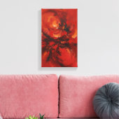 An abstract masterpiece,"Red Swirls" Leinwanddruck (Insitu (Wohnzimmer))