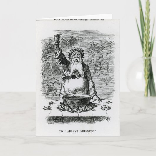 An abwesende Freunde! Feiertagskarte (Vorderseite)