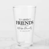 An abwesende Freunde Glas (Vorderseite)