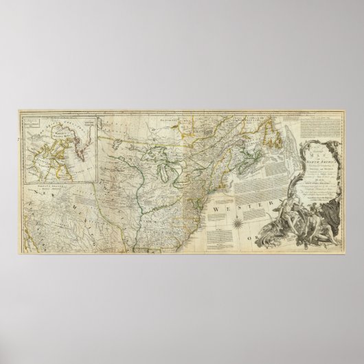 An Accurate Map Of North America Northern section Poster (Vorne)