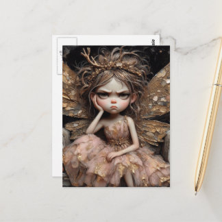 An adorable annoyed Fairy Postkarte