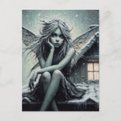 An adorable annoyed winter Fairy Postkarte (Vorderseite)