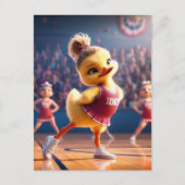 An adorable cheerleader duck postkarte (Vorderseite)