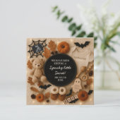 An adorable cozy fall pregnancy announcement einladung (Stehend Vorderseite)