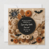 An adorable cozy fall pregnancy announcement einladung (Vorderseite)