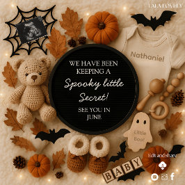 An adorable cozy fall pregnancy announcement einladung