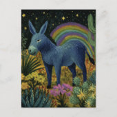 An adorable donkey in the desert postkarte (Vorderseite)