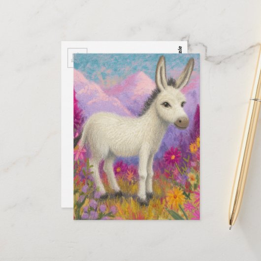 An Adorable Donkey Postkarte (Vorderseite/Rückseite Beispiel)
