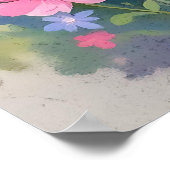 An Adorable Skunk Napping in Flowers and Quote Poster (Ecke)