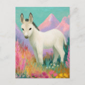 An Adorable White Donkey Postkarte (Vorderseite)
