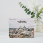 An Aerial View of Downtown Indianapolis Indiana Postkarte (Stehend Vorderseite)