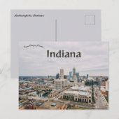 An Aerial View of Downtown Indianapolis Indiana Postkarte (Vorne/Hinten)