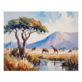 An African Landscape in Golden Light Poster (Vorderseite)