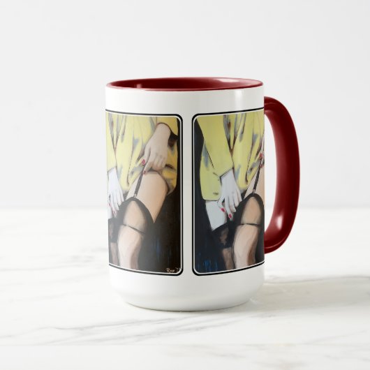 "An Afternoon Affair" Gemälde auf einer Tasse (VorderseiteRechts)