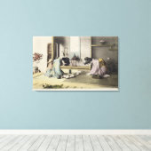 An Afternoon Call, c.1880 (handfarbenes Albumen p Leinwanddruck (Insitu (Holzboden))