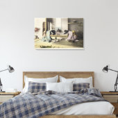 An Afternoon Call, c.1880 (handfarbenes Albumen p Leinwanddruck (Insitu (Schlafzimmer))