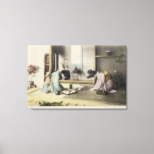 An Afternoon Call, c.1880 (handfarbenes Albumen p Leinwanddruck