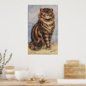 An Alert Tabby von Louis William Wain Poster (Küche)