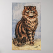 An Alert Tabby von Louis William Wain Poster (Vorne)