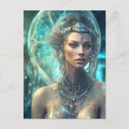 An Alien Scifi Woman Postkarte (Vorderseite)