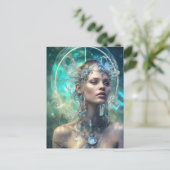 An Alien Scifi Woman Postkarte (Stehend Vorderseite)