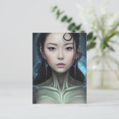 An Alien Scifi Woman Postkarte (Stehend Vorderseite)