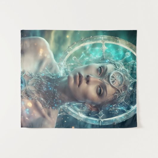 An Alien Scifi Woman Wandteppich (Vorderseite (Horizontal))