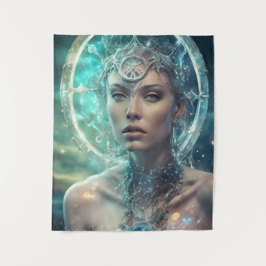 An Alien Scifi Woman Wandteppich (Vorderseite)