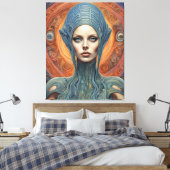 An Alien Woman Leinwanddruck (Insitu (Schlafzimmer))