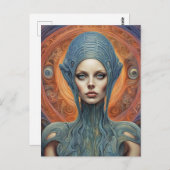 An Alien Woman Postkarte (Vorne/Hinten)