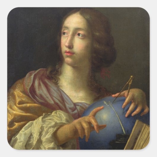 An Allegory of Astronomy Quadratischer Aufkleber (Vorderseite)