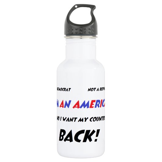 AN AMERIKA EDELSTAHLFLASCHE (Vorderseite)