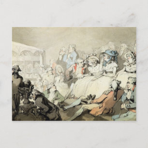 an An Publikum Watching a Play, c.1785 (pen and in Postkarte