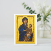 An Ancient Madonna and Child Holiday Christmas  Postkarte (Stehend Vorderseite)