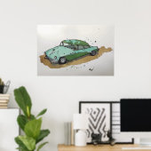 An antique 1950's era sedan poster (Heimbüro)