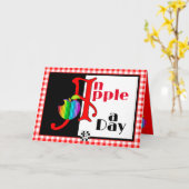 "An Apple a Day" - eine gute Karte (Gelbe Blume)