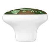 "AN APPLE A DAY"./KLUSTER VON APPLES KERAMIKKNAUF (Seitenansicht)