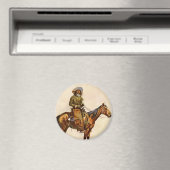 An Arizona Cowboy by Remington, Vintager Western Magnet (In Situ (Geschirrspüler))