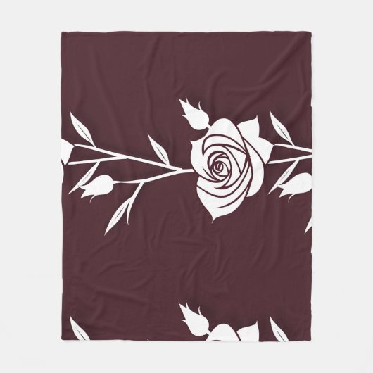 An Arrangement  Of Minimalist Single Line Roses  Fleecedecke (Vorderseite)